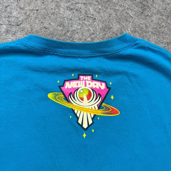 New Day WWE Shirt Men XL Blue Unicorn Trombone Short Sleeve - Picture 7 of 12